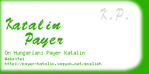 katalin payer business card